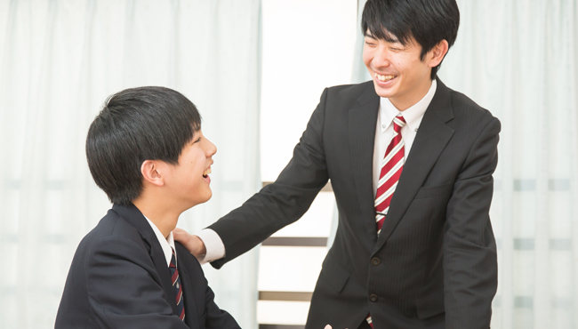 先生との距離が近くて安心